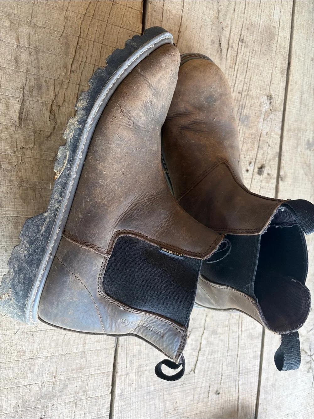 Wolverine Brown Leather Chelsea Work Boots